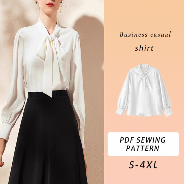 Women's Shirt Sewing Pattern, Business Shirt, Women's Top, Blouse Pattern, Shirt pattern, 7 Sizes, A4 A0 US, PDF Sewing Pattern, Tutorial